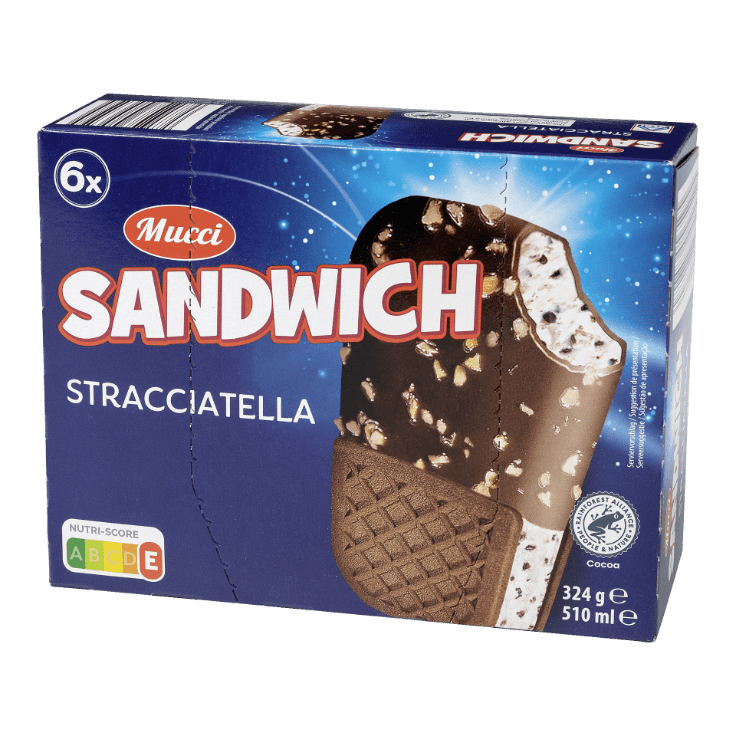 MUCCI® Mini-ijssandwich, 6 st.