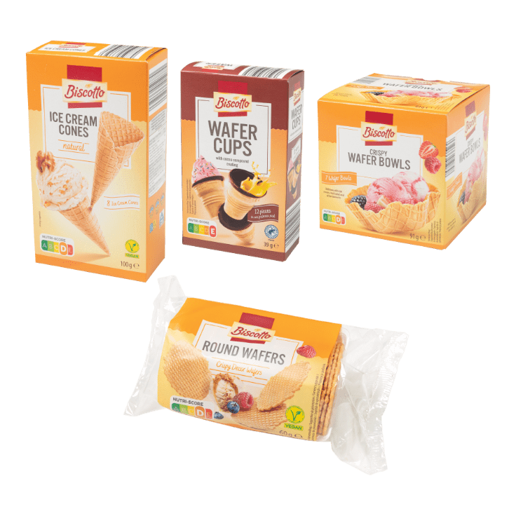 BISCOTTO® IJshoorntjes, ijscups of waaiers 