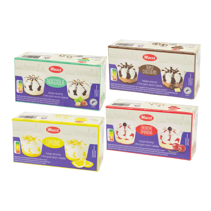 MUCCI® Italiaanse ijscoupes, 2 st.