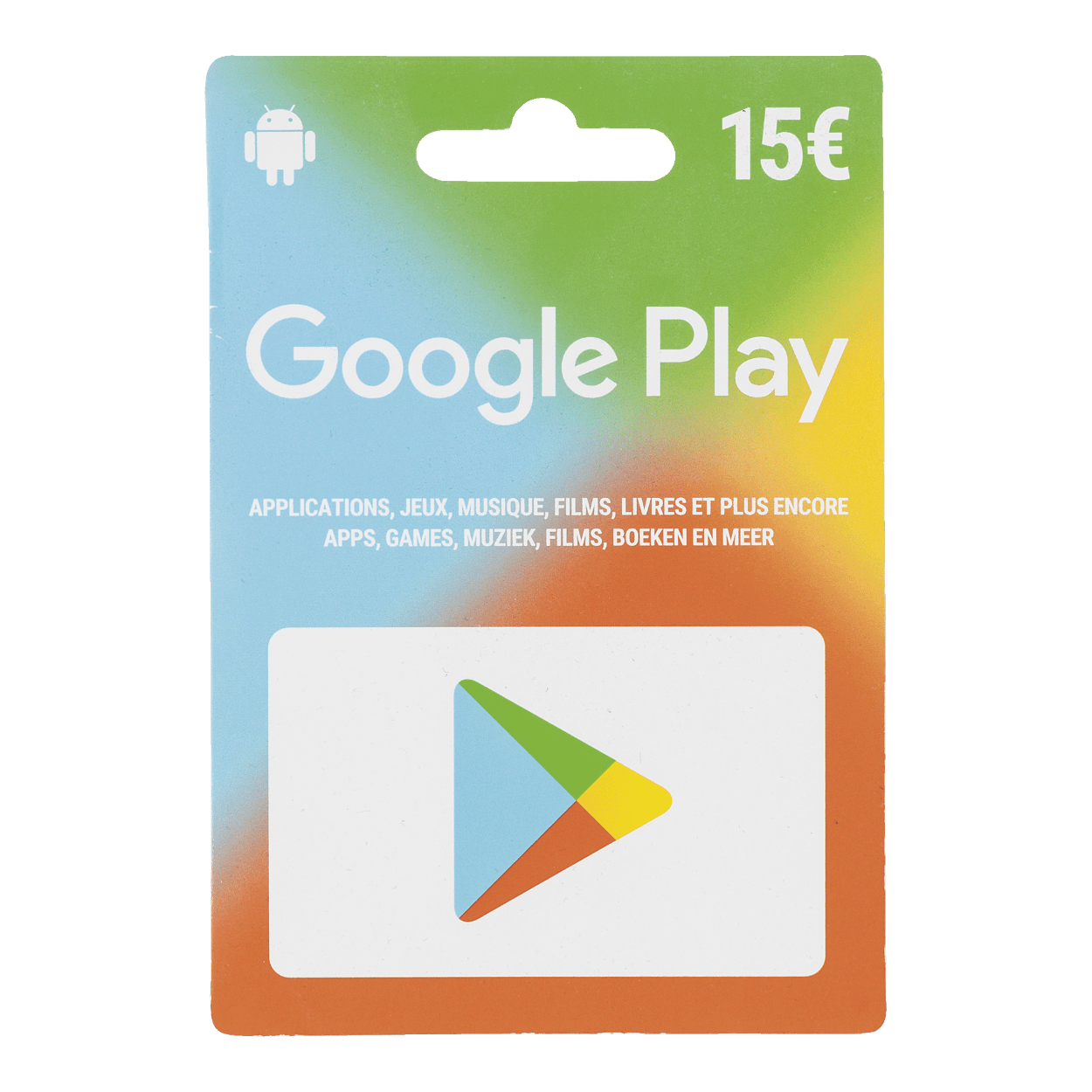 Google Play-kaart 15 euro kopen bij ALDI België