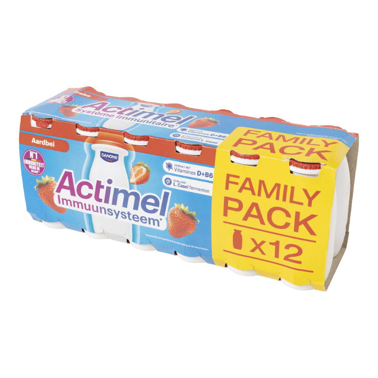 DANONE® Actimel aardbei, 12 st.