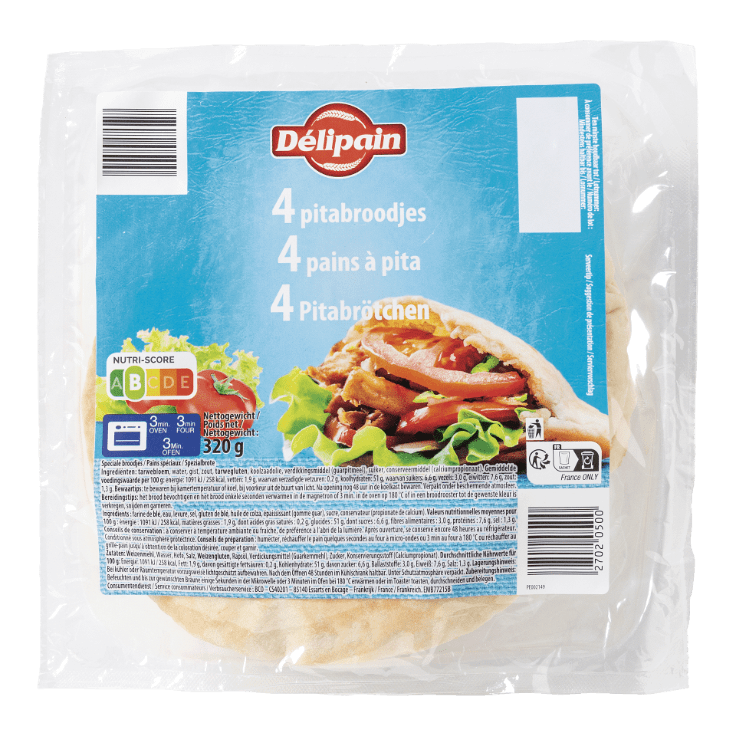 DÉLIPAIN® Pains à pita, 4 pcs bon marché chez ALDI