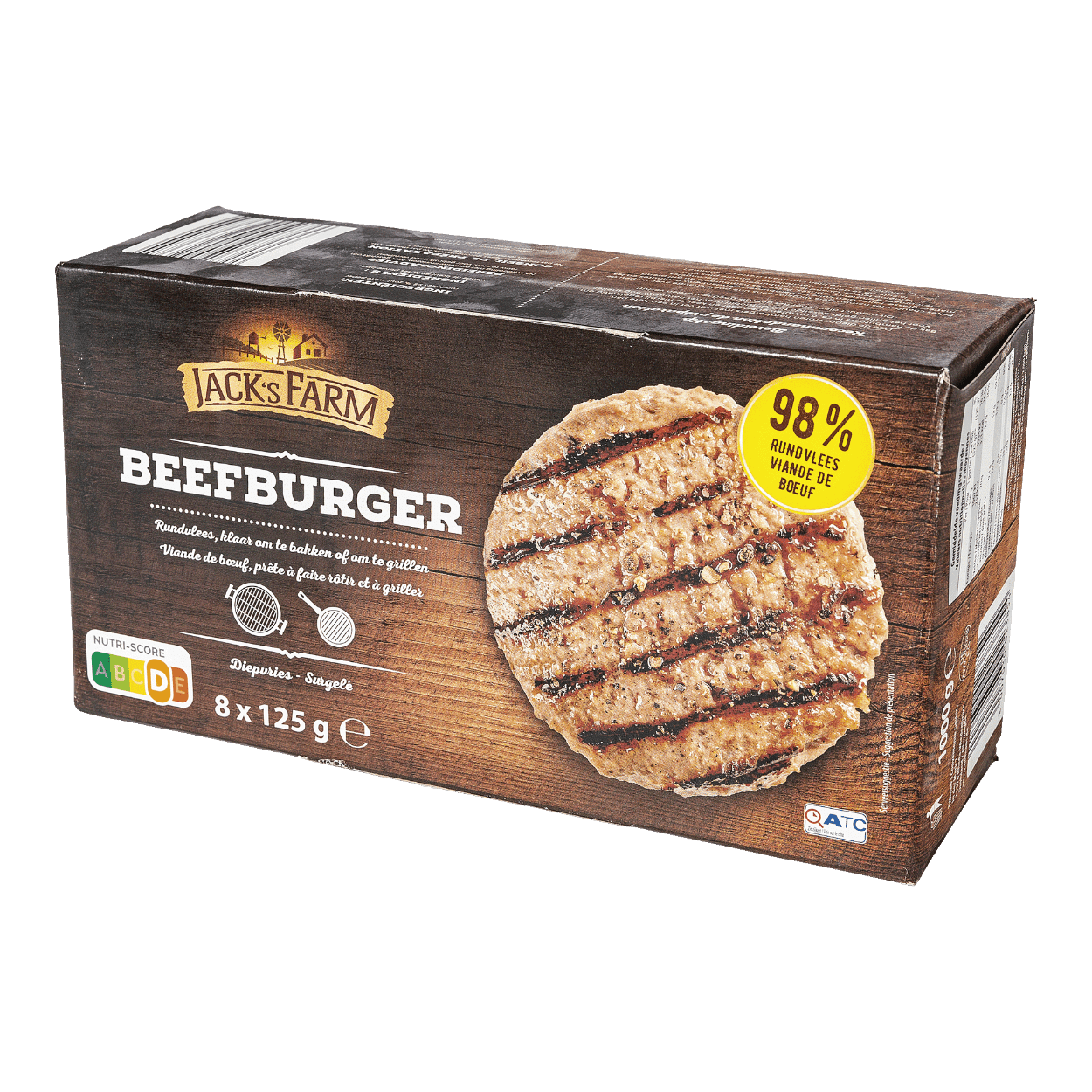 JACK'S FARM® Hamburger de bœuf bon marché chez ALDI