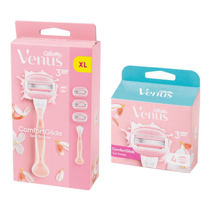 GILLETTE VENUS® Venus Spa Breeze-scheerapparaat en navulmesjes