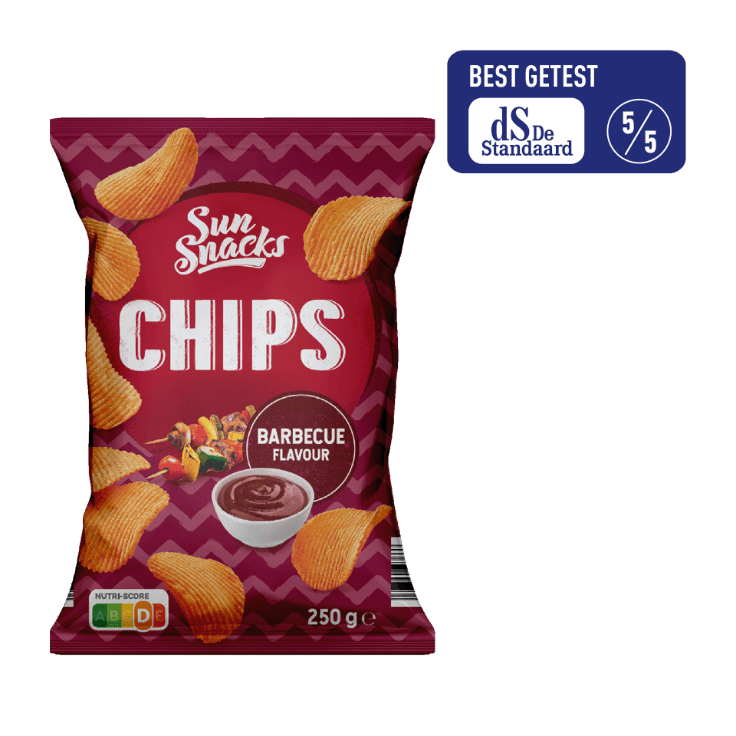 SUNSNACKS® BBQ-ribbelchips