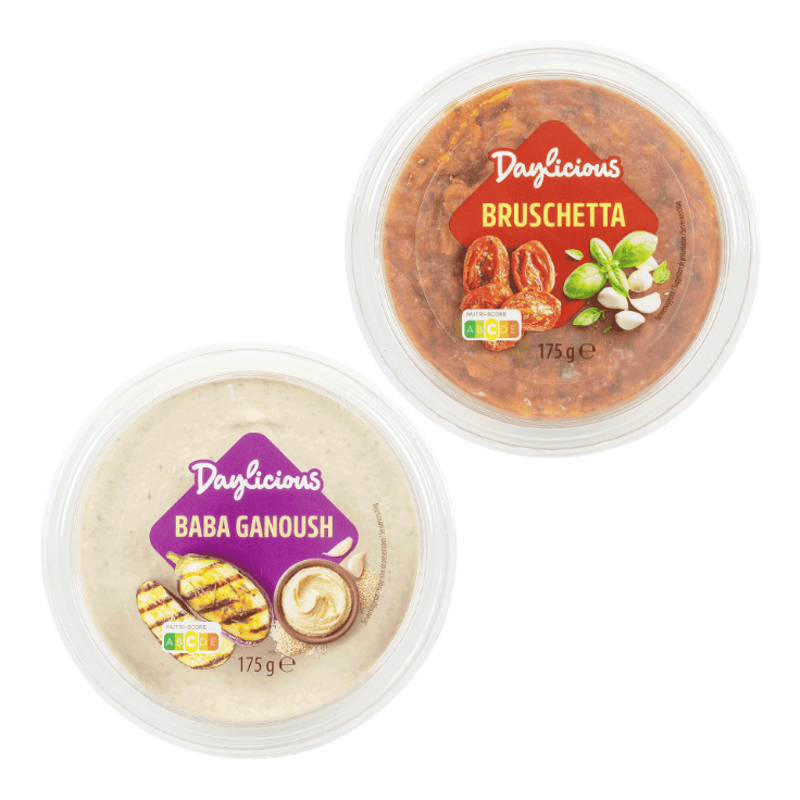 DAYLICIOUS® Baba ganoush of tomaatbruschetta