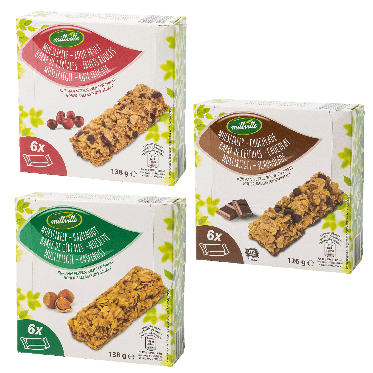 MILLVILLE® Mueslirepen, 6 st. kopen bij ALDI België