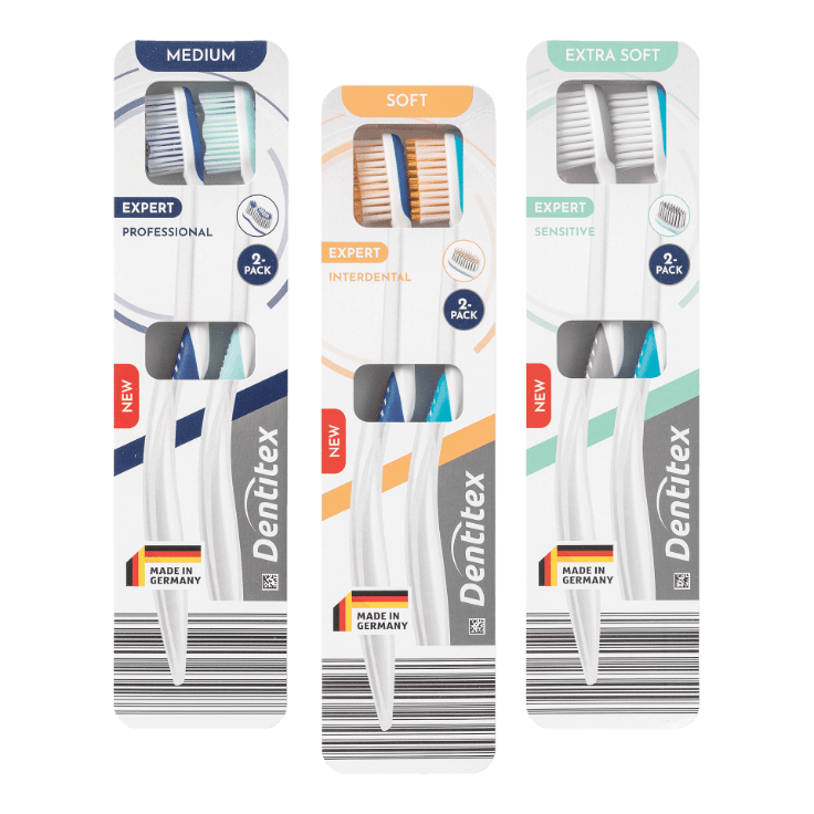 DENTITEX® Premium tandenborstels, 2 st.