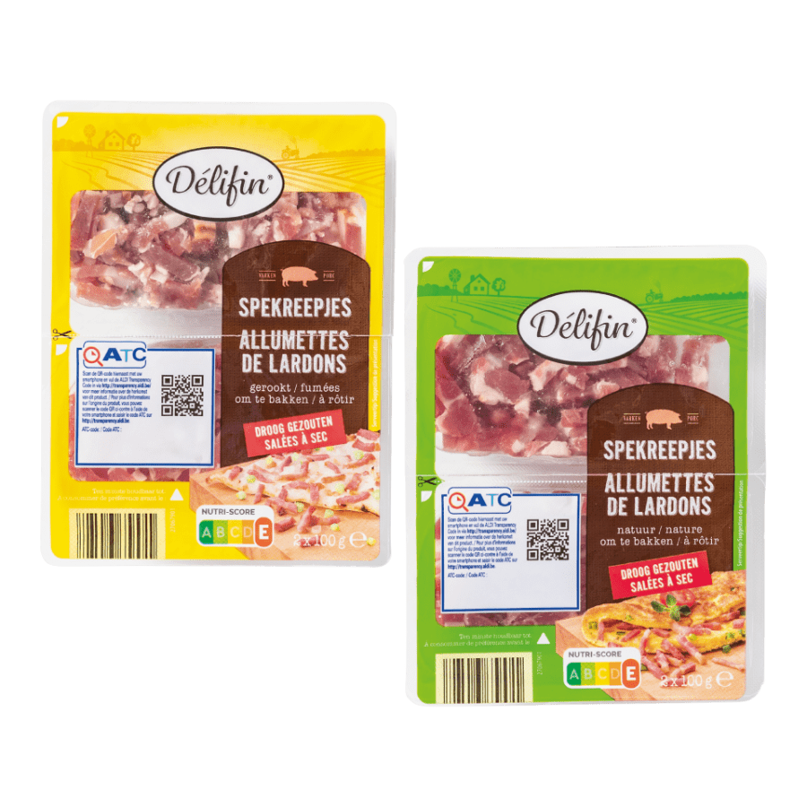 DÉLIFIN® Lardons, pack de 2 bon marché chez ALDI