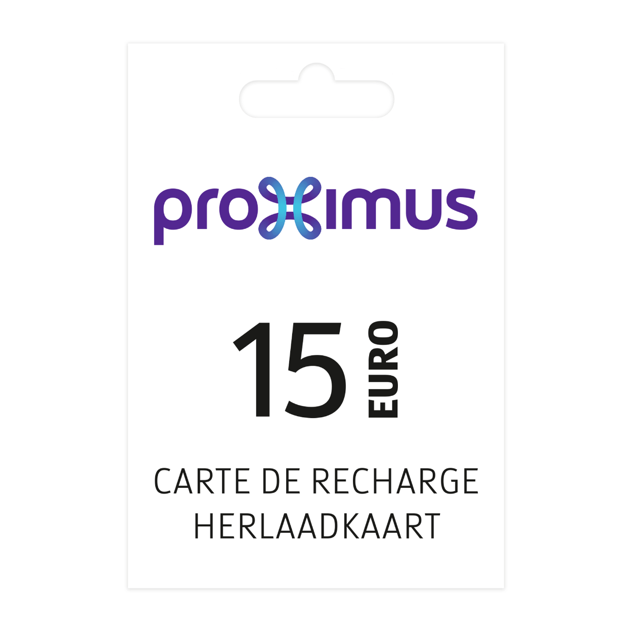 radar Admission fee Messenger Carte de recharge Proximus 15 euros bon marché chez ALDI