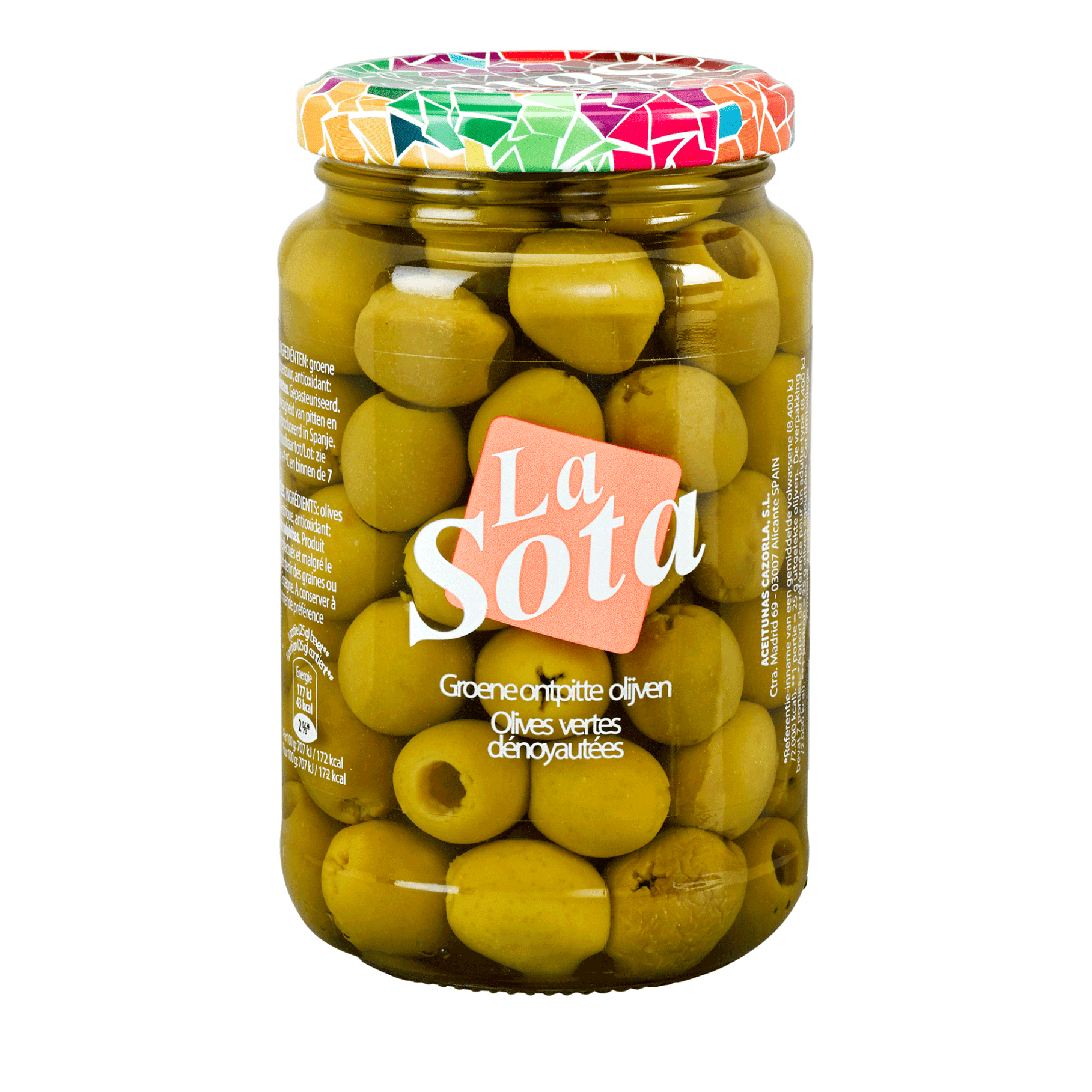 Olives vertes dénoyautées bon marché chez ALDI