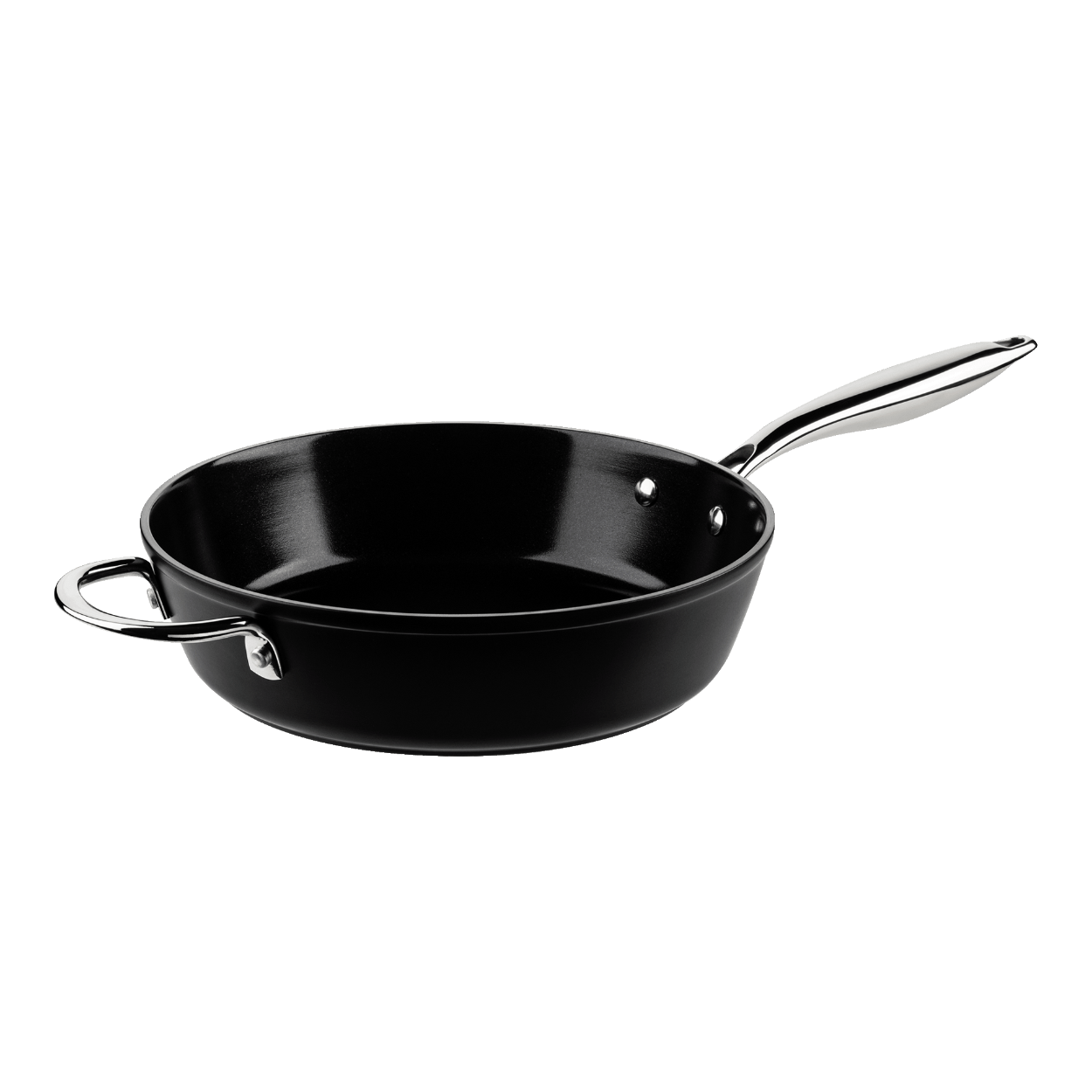diepe roestvrijstalen pan 28 cm, anti-aanbaklaag met deksel