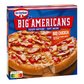 Pizza big Americans BBQ chicken