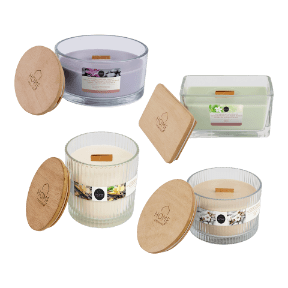 Geurkaars met houten wiek