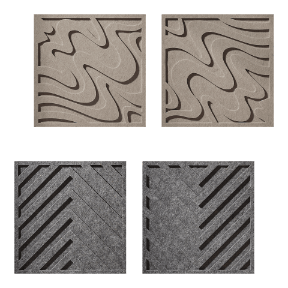 Vilten wandpanelen 2 st.