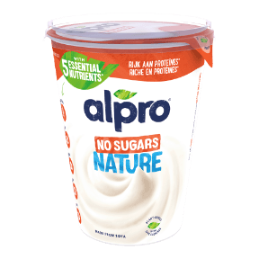 Plantaardig alternatief voor yoghurt zonder suikers