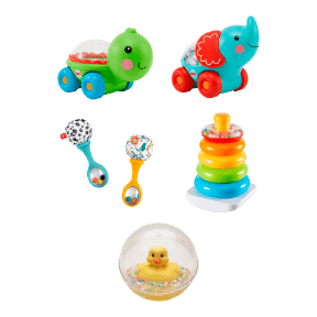 Assortiment speelgoed voor baby's