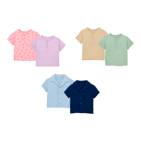 Mousseline T-shirt 2 st.