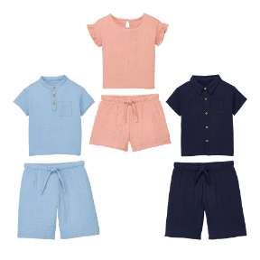 Mousseline T-shirt en short