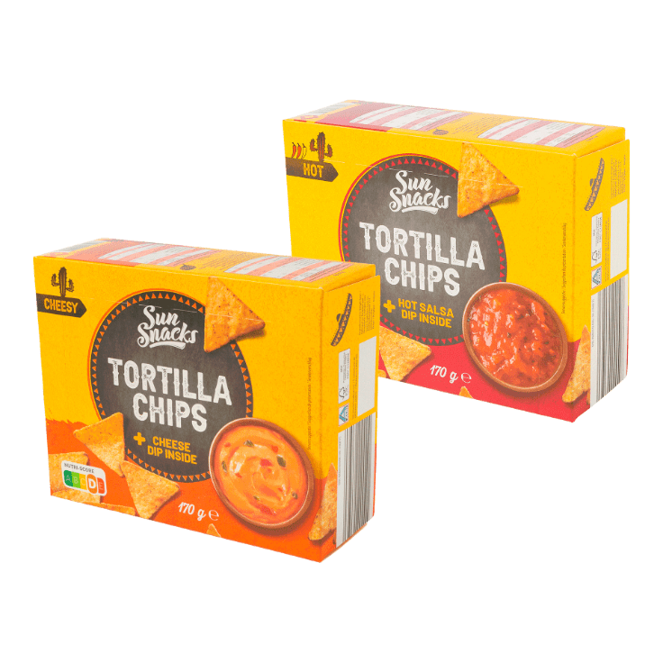 SUNSNACKS® Tortillachips met dipsaus