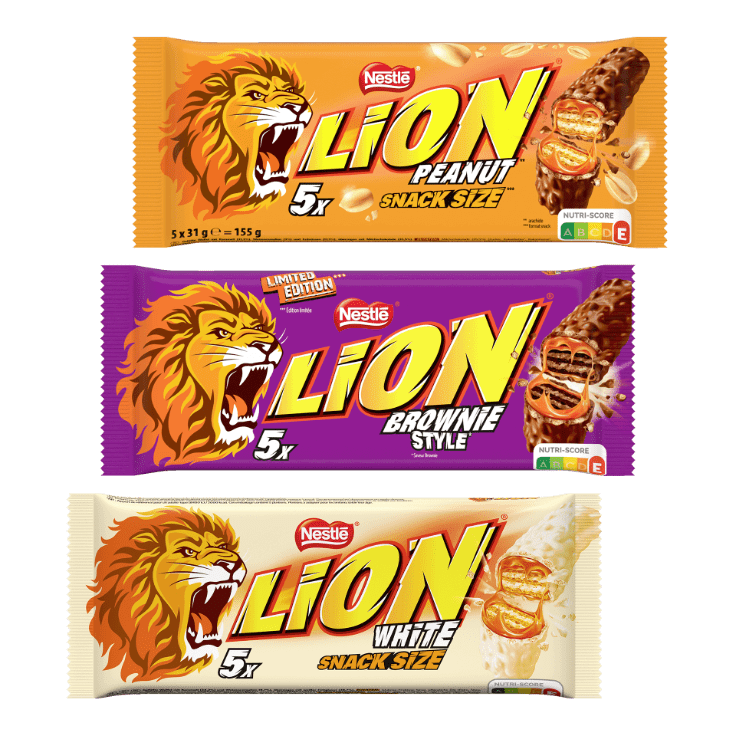 LION® Chocoladerepen, 5 st.