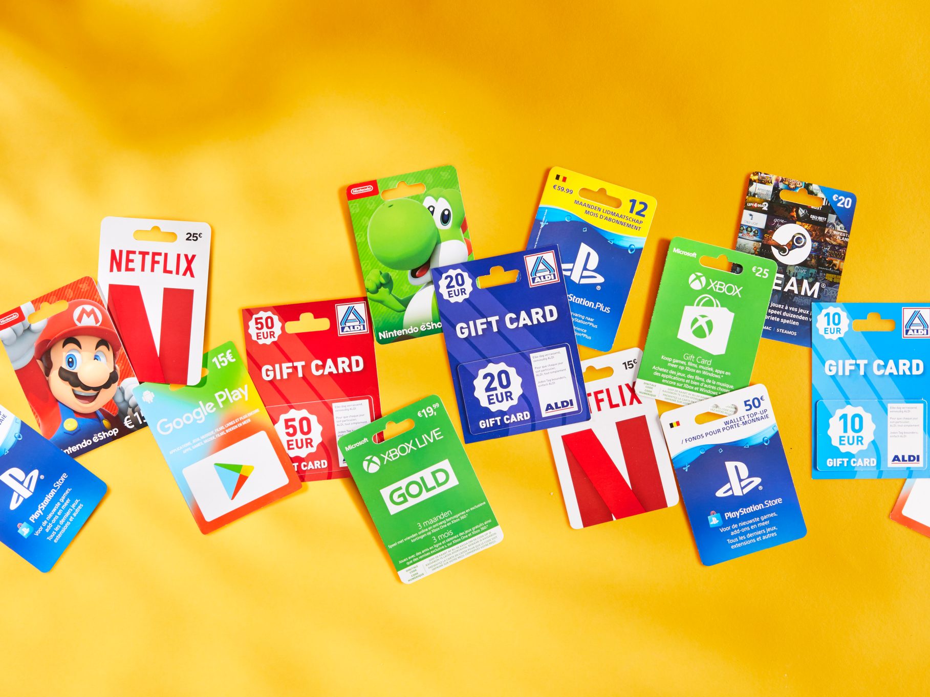 Geschenkkarten und Prepaid Karten ALDI Belgien