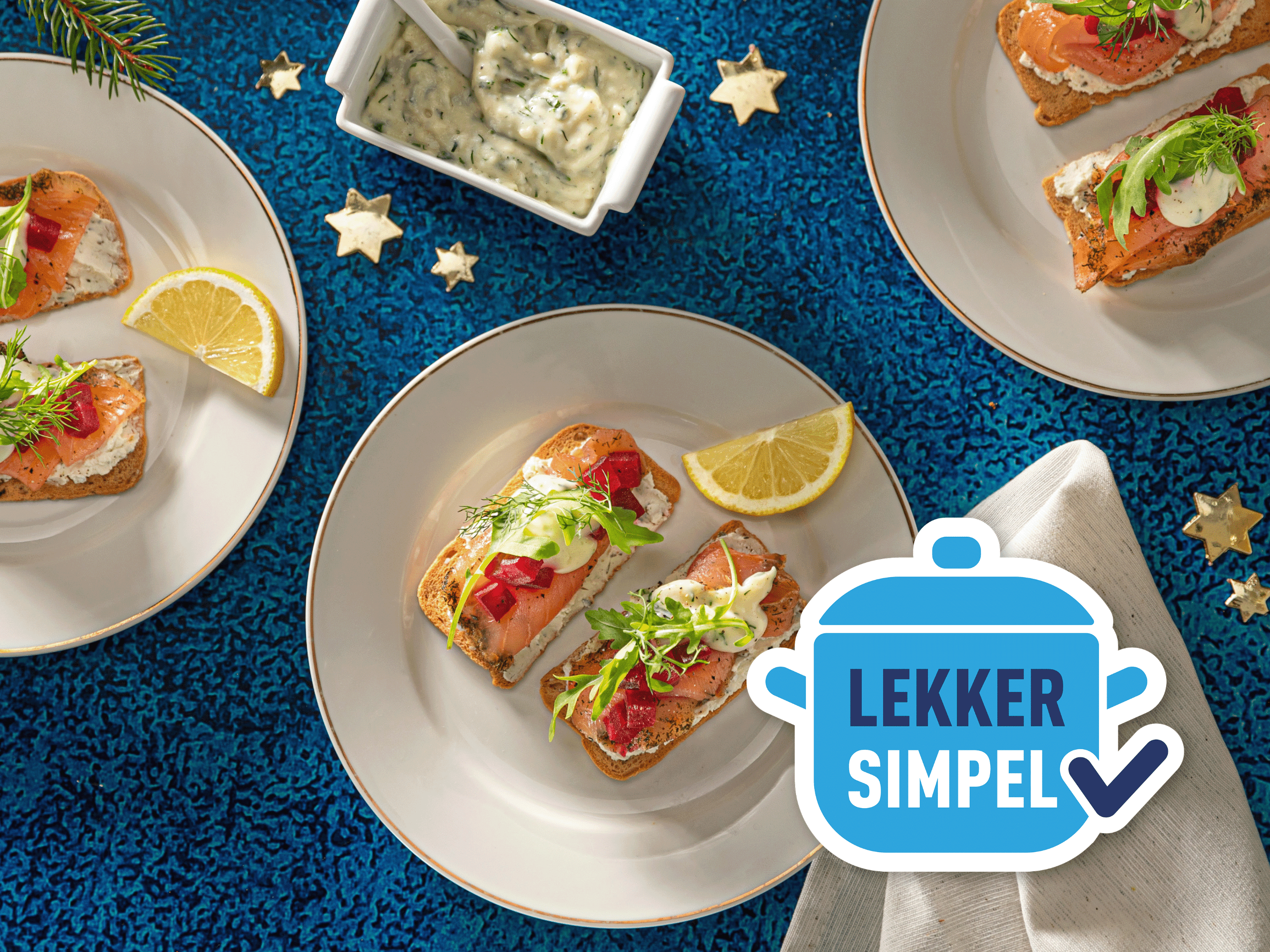Toast met zalm en dille