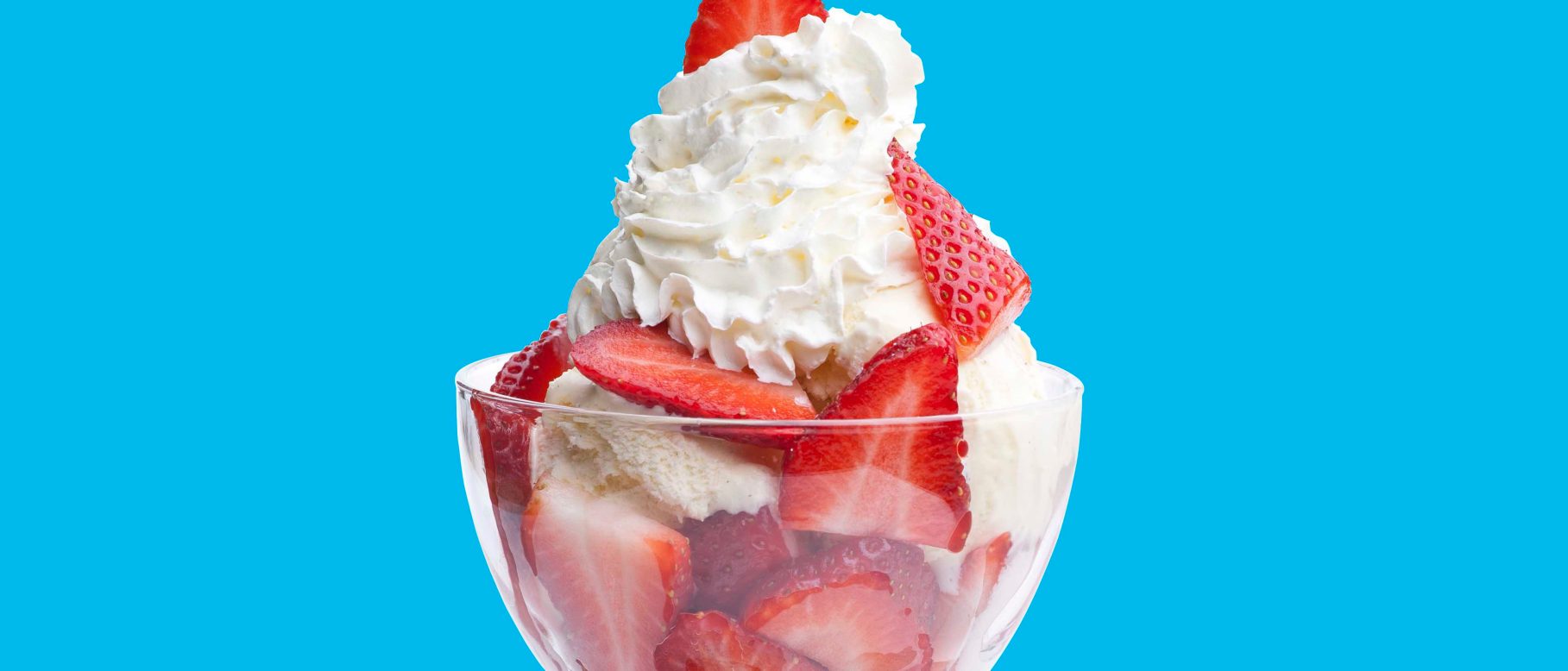 Erdbeerbecher mit Vanilleeis