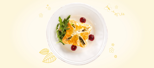 Blätterteiggebäck mit Osterpastete